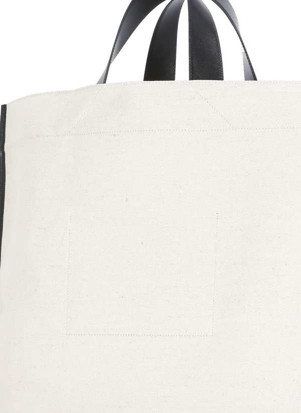 Jil Sander Border Book Tote Square Tote Bag - Ivory
