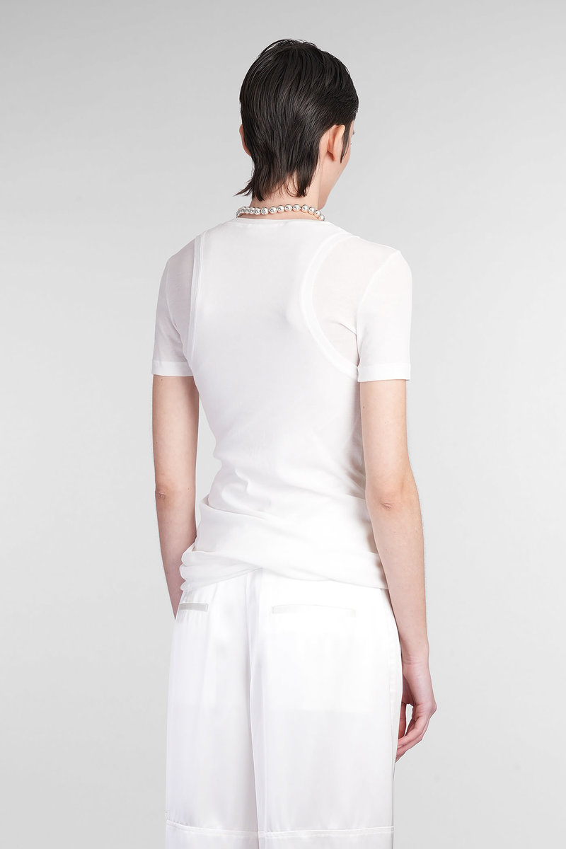 Jil Sander Crew Neck Long Sleeve Top - White