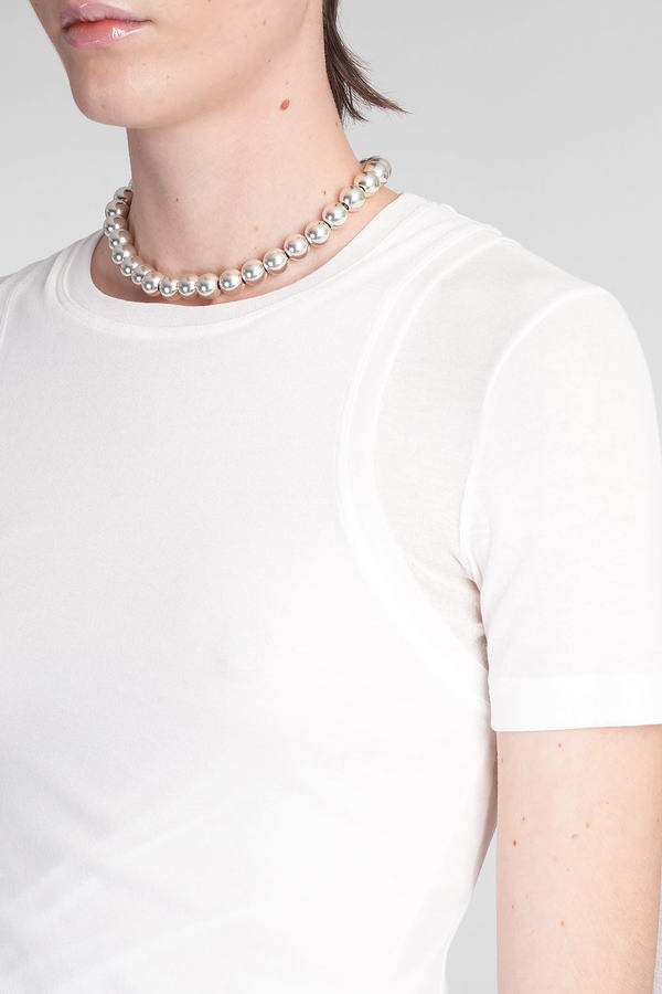 Jil Sander Crew Neck Long Sleeve Top - White