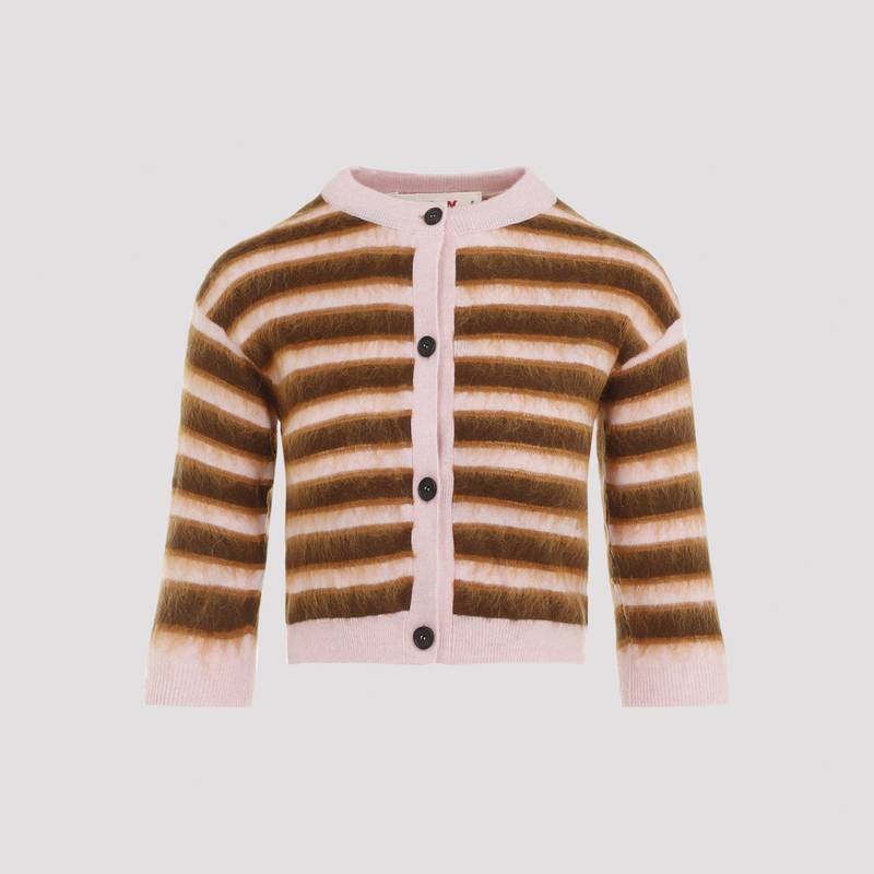 Marni Virgin Wool Cardigan - Pink Gummy