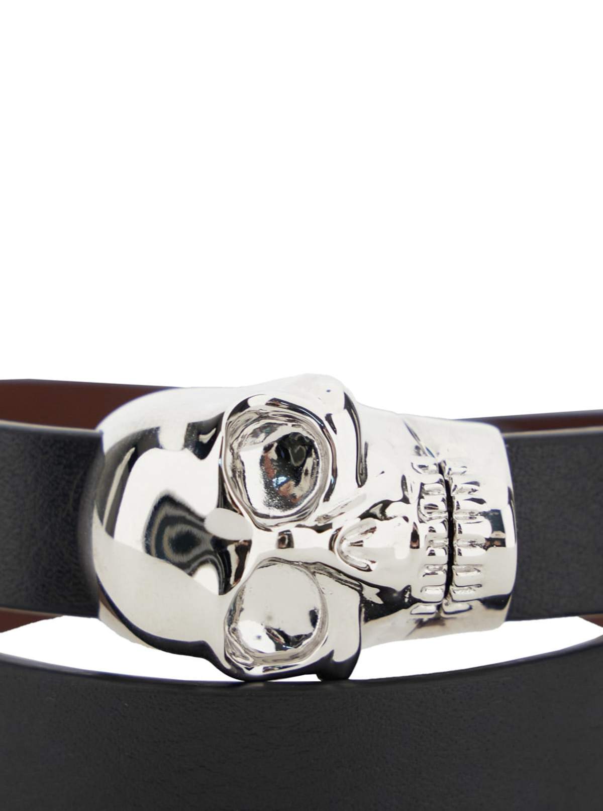 Alexander McQueen Skull Double Wrap Bracelet - BLK/PALLADIUM - Image 3 of 3