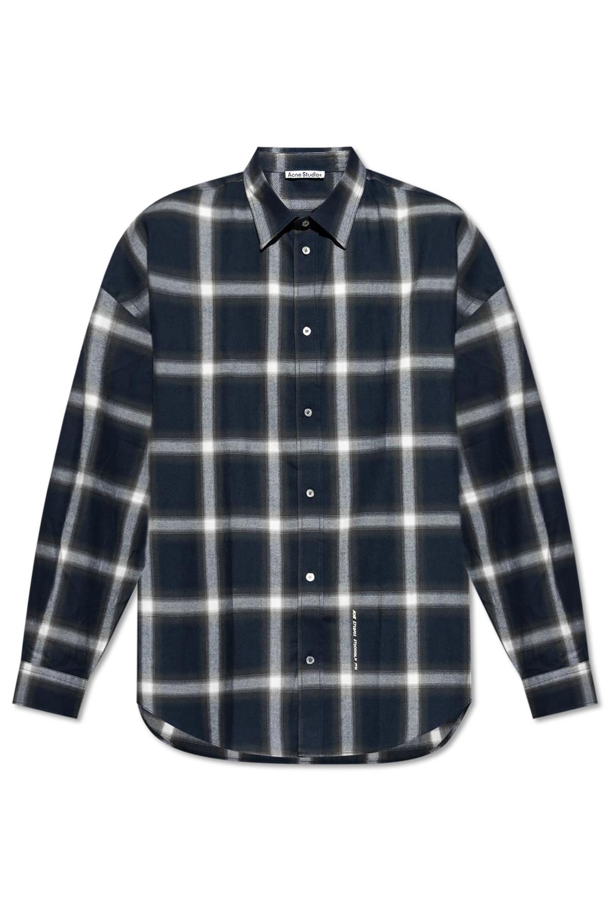 Acne Studios Plaid Shirt - Navy Multi - Image 1 of 5