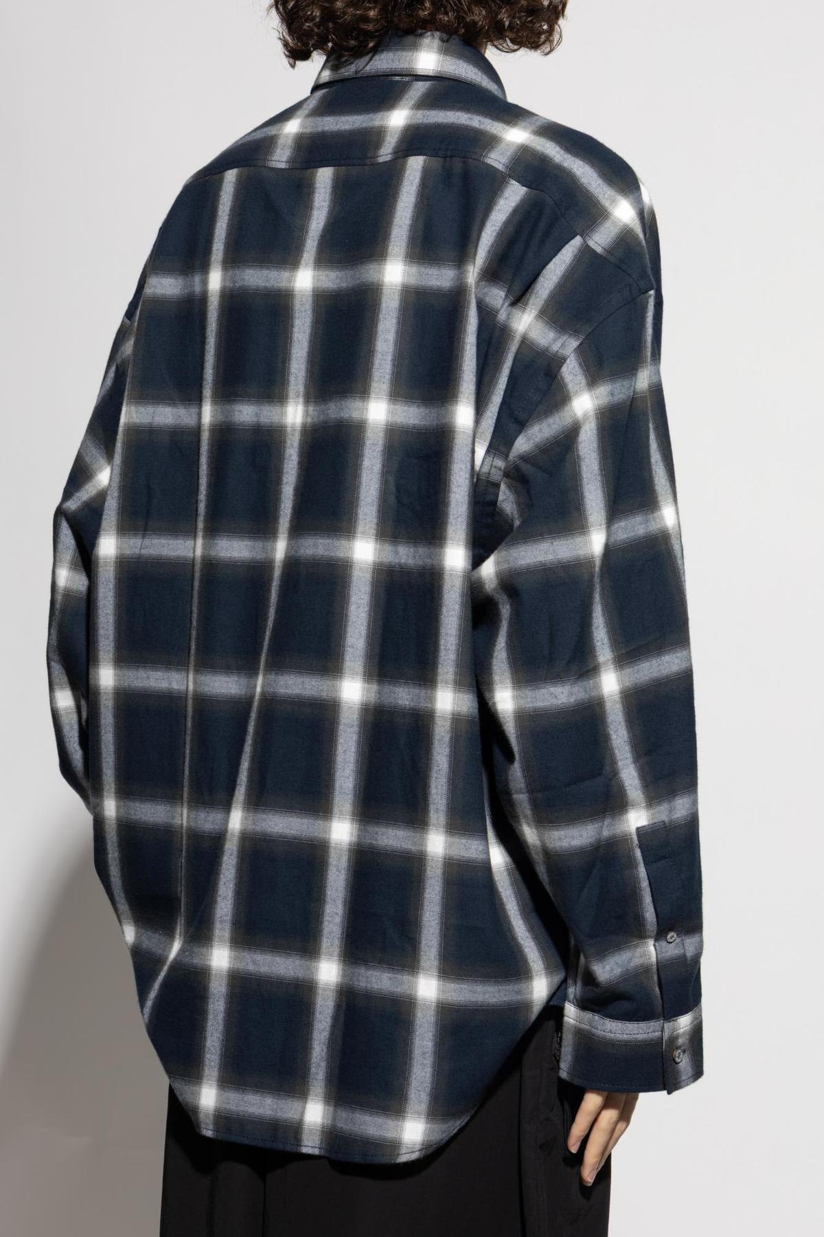 Acne Studios Plaid Shirt - Navy Multi - Image 4 of 5