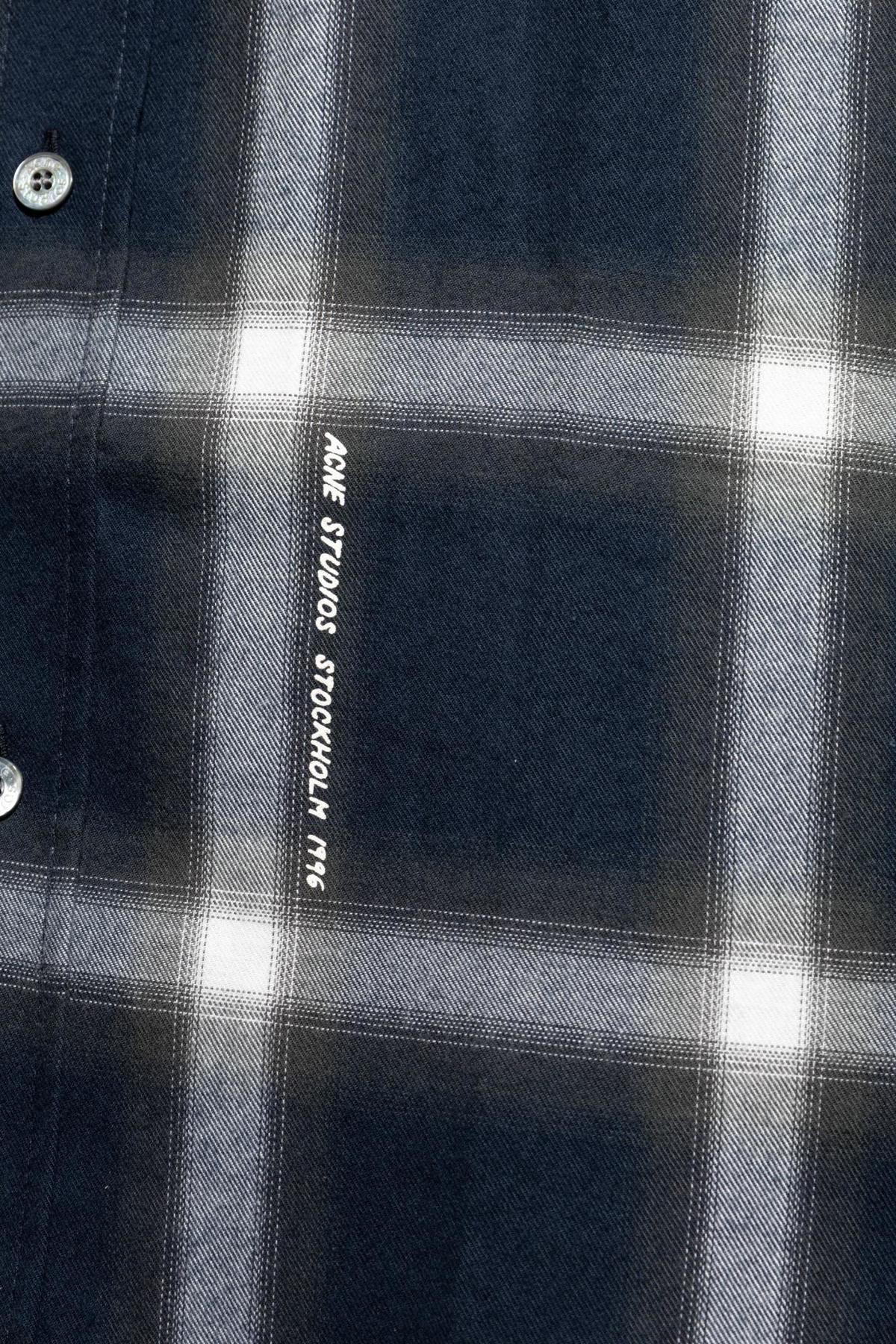 Acne Studios Plaid Shirt - Navy Multi - Image 5 of 5