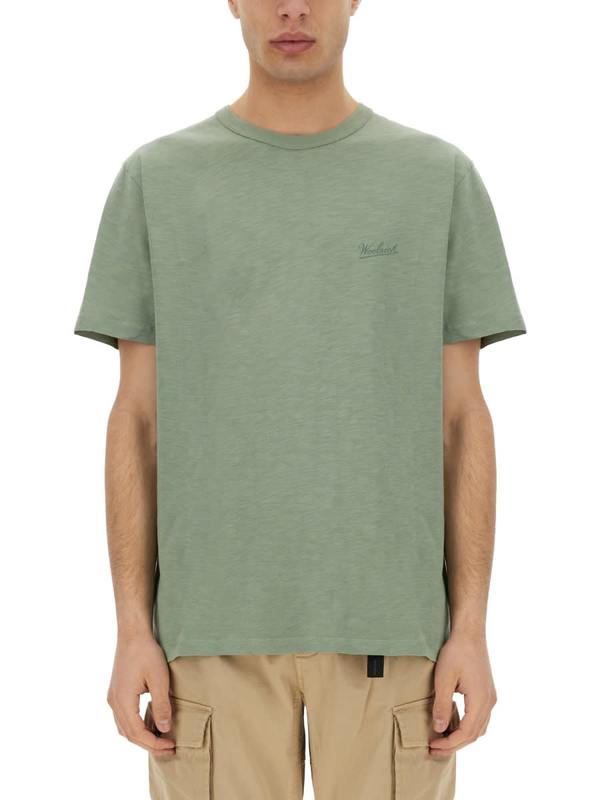 Woolrich Flamed Cotton T-shirt - Green