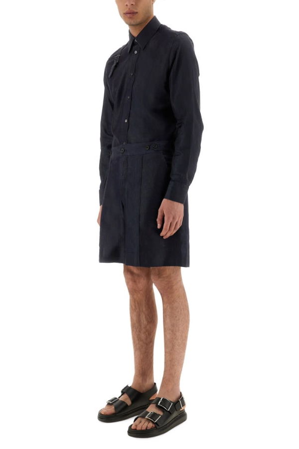 Alexander McQueen Short In Denim Shorts - Indigo