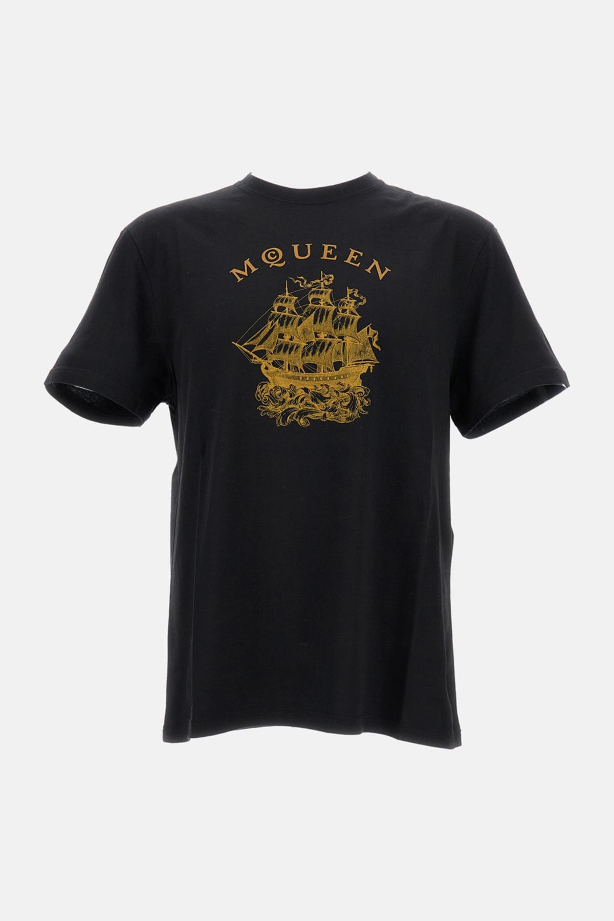 Alexander McQueen Cotton T-shirt - Black - Image 1 of 3