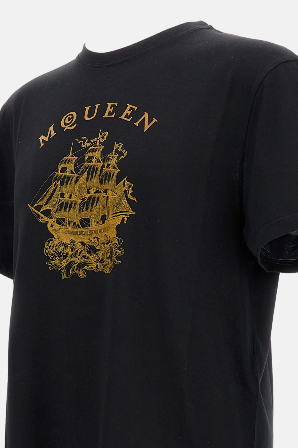 Alexander McQueen Cotton T-shirt - Black - Image 3 of 3