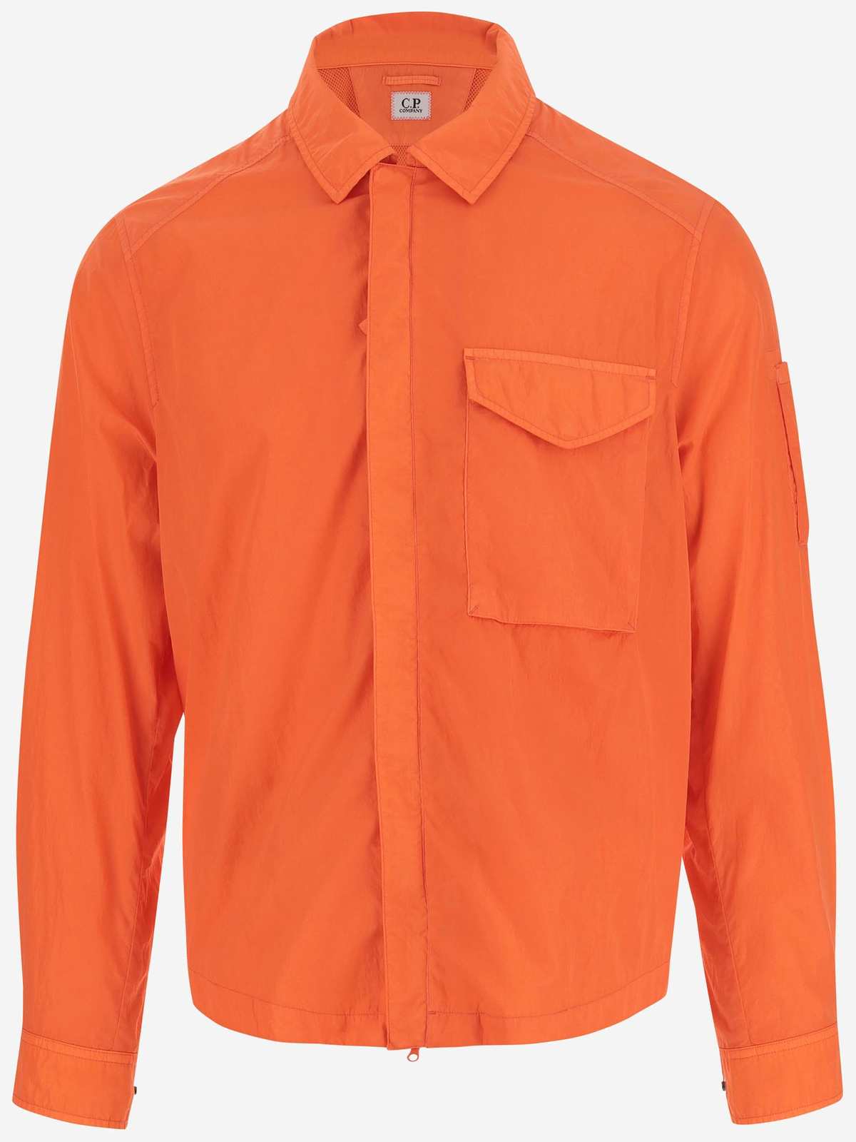 C.P. Company Chrome-r Full Zip Overshirt - Orange - Image 1 of 3
