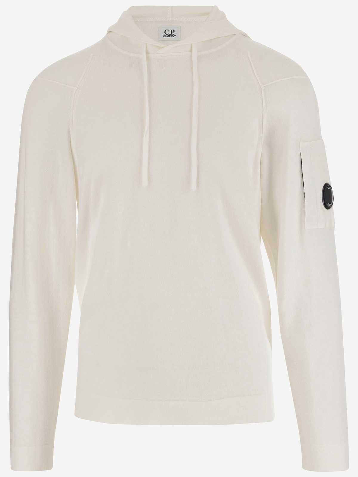 C.P. Company White Cotton Sweatshirt - Gauzewhite - Image 1 of 3