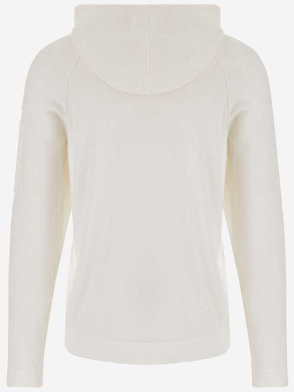 C.P. Company White Cotton Sweatshirt - Gauzewhite