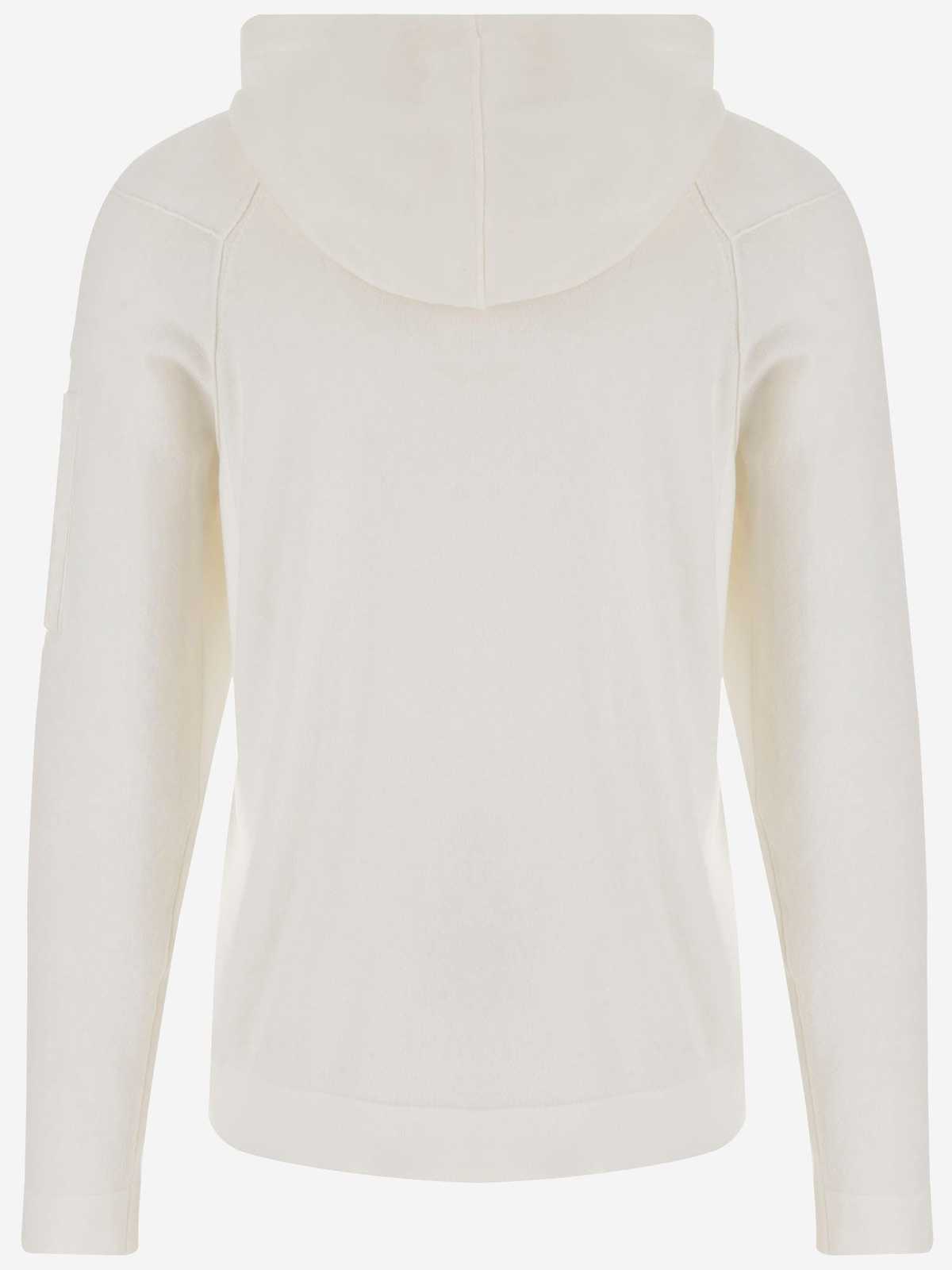 C.P. Company White Cotton Sweatshirt - Gauzewhite - Image 2 of 3
