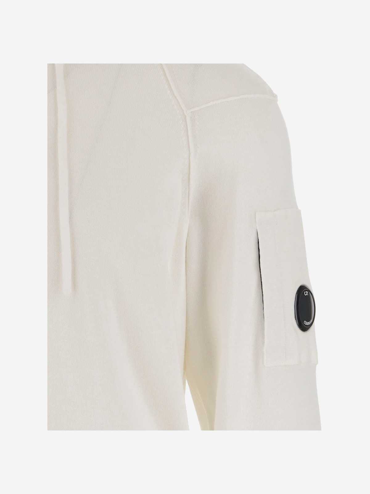 C.P. Company White Cotton Sweatshirt - Gauzewhite - Image 3 of 3