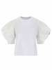 sacai Balloon Sleeve T-shirt - White - Thumbnail 1