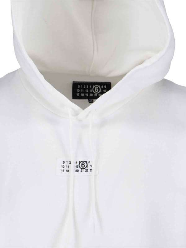 MM6 Maison Margiela Numeric Hoodie - White