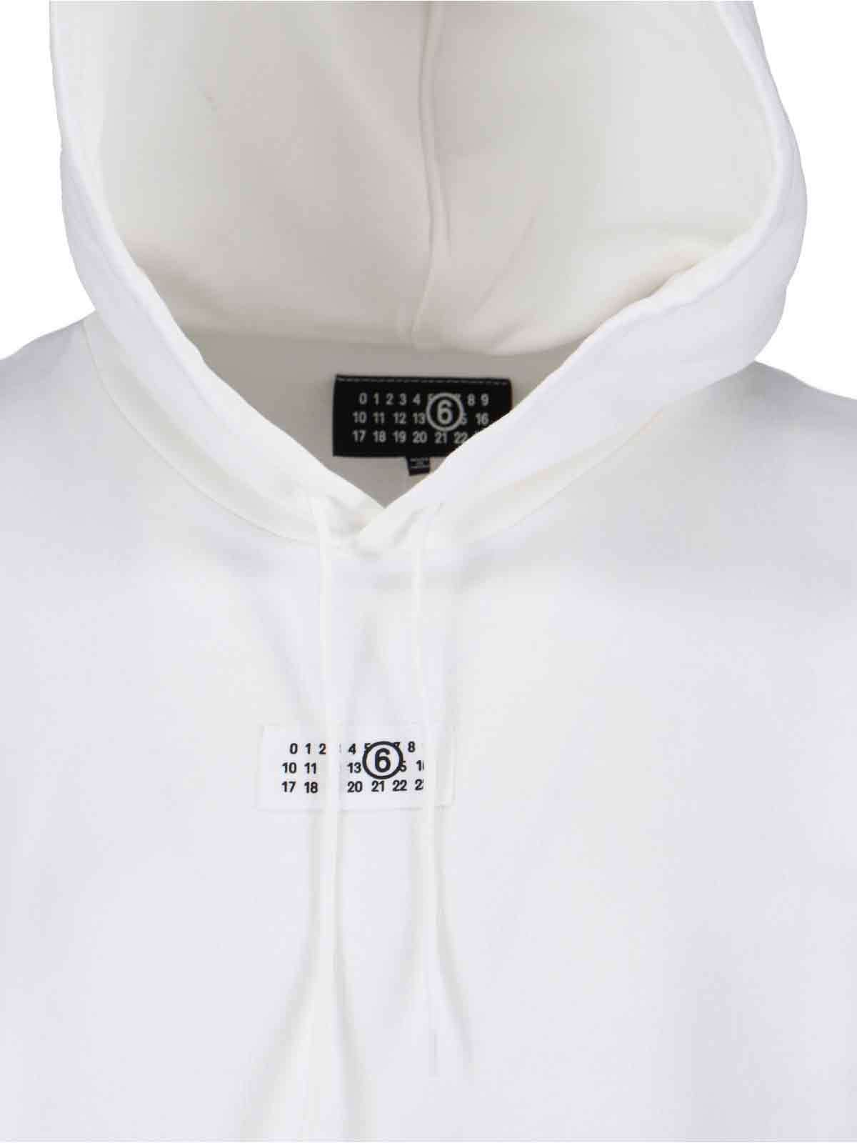 MM6 Maison Margiela Numeric Hoodie - White - Image 3 of 3
