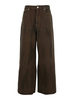 Ganni Brown Denim Wide-leg Jeans - Chicory Coffee - Thumbnail 1