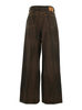 Ganni Brown Denim Wide-leg Jeans - Chicory Coffee - Thumbnail 2