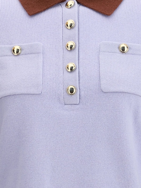 Self-Portrait Blue Wool Blend Sweater