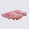 Marni Pink Leather Fussbett Flats - Pink Gummy - Thumbnail 2