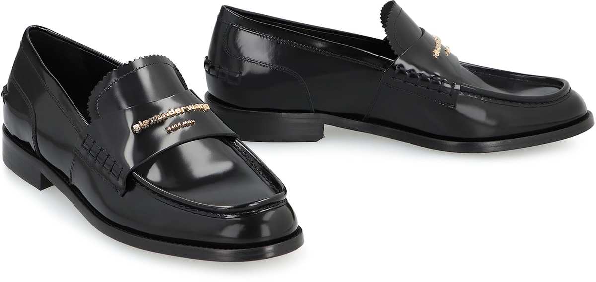 ALEXANDER WANG Carter Patent Leather Loafers - Black - Image 3 of 4