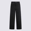 KHAITE Black Cotton Jeans - Carlyle - Thumbnail 1