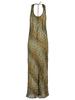 Ganni Leopard Print Viscose Long Dress - Multicolor - Thumbnail 3