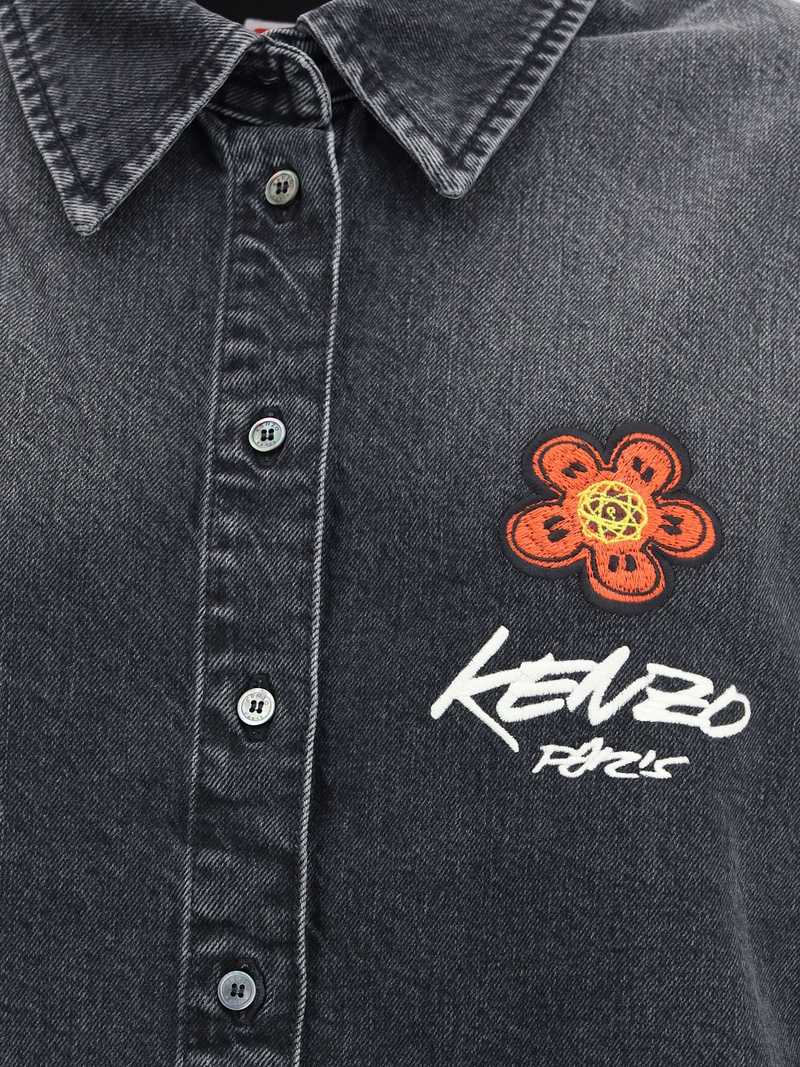 Kenzo X Futura Workwear Embroidered Japanese Denim Shirt