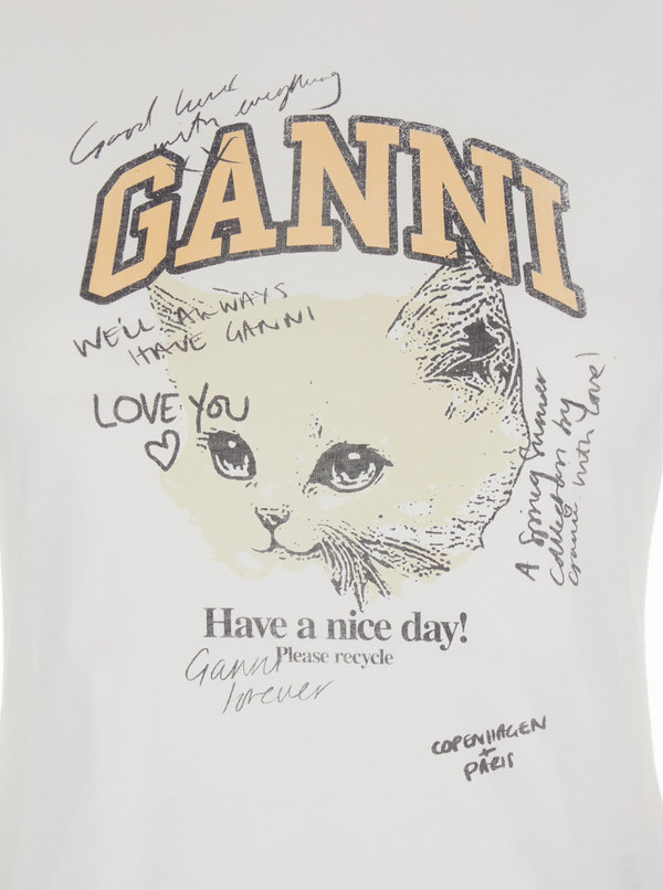 Ganni Cotton T-shirt - White