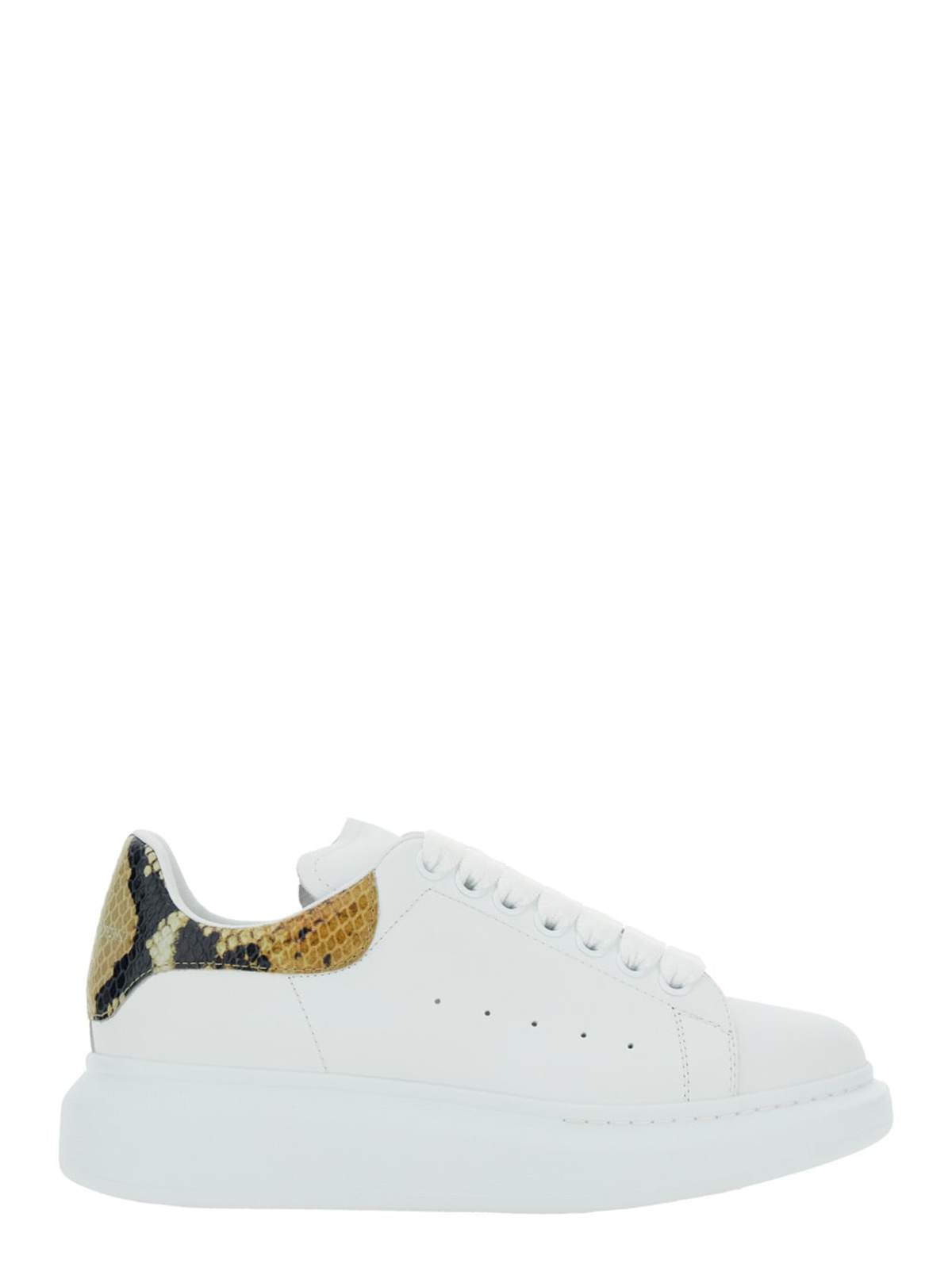 Alexander McQueen Oversize Sneakers With Snake Print On The Heel - White - Image 1 of 4