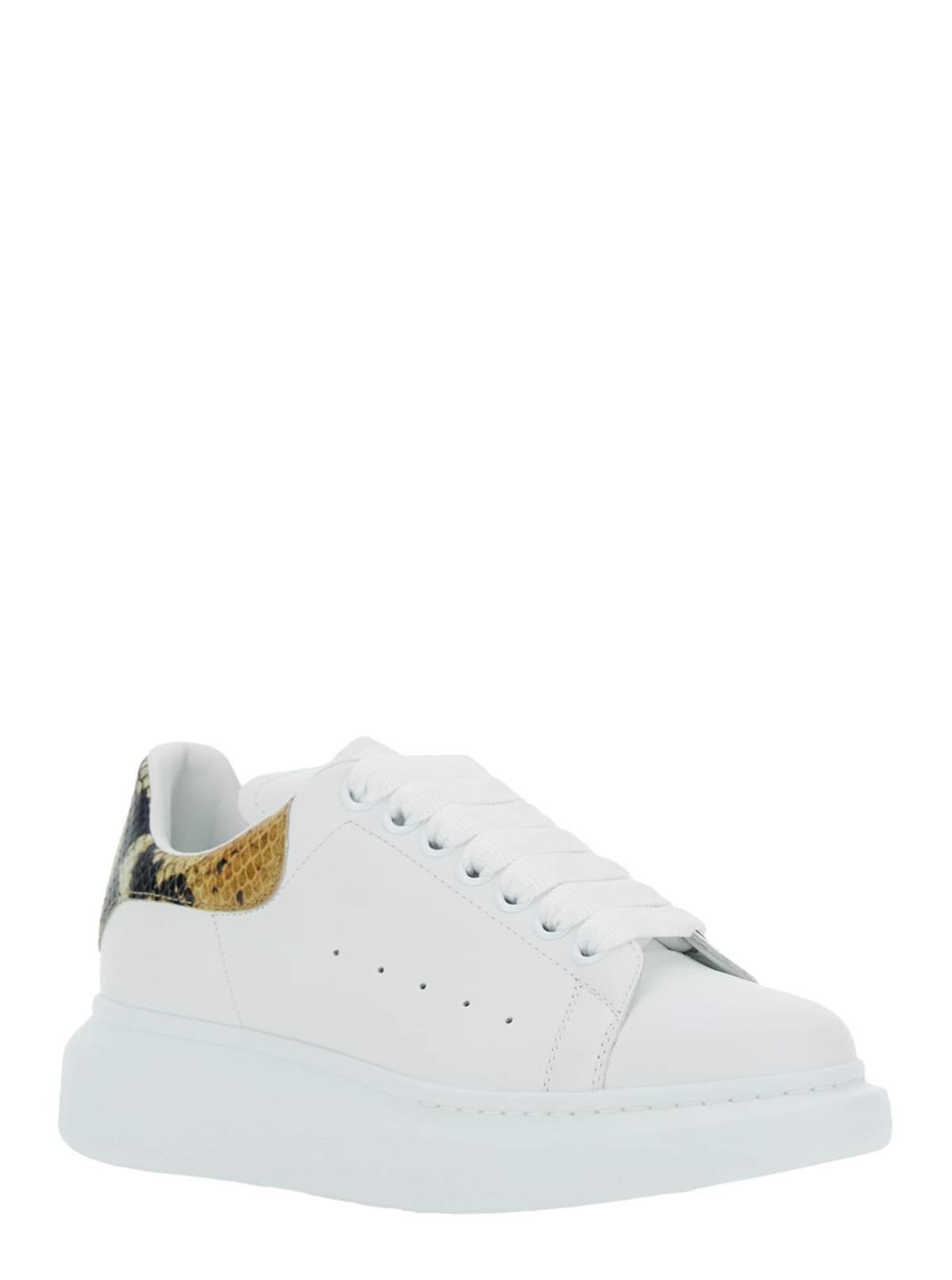 Alexander McQueen Oversize Sneakers With Snake Print On The Heel - White - Image 2 of 4