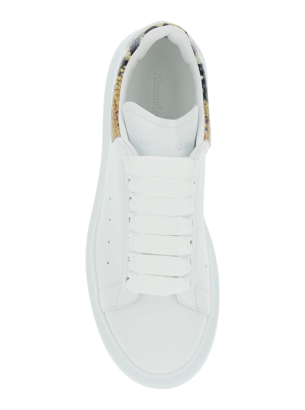 Alexander McQueen Oversize Sneakers With Snake Print On The Heel - White - Image 4 of 4