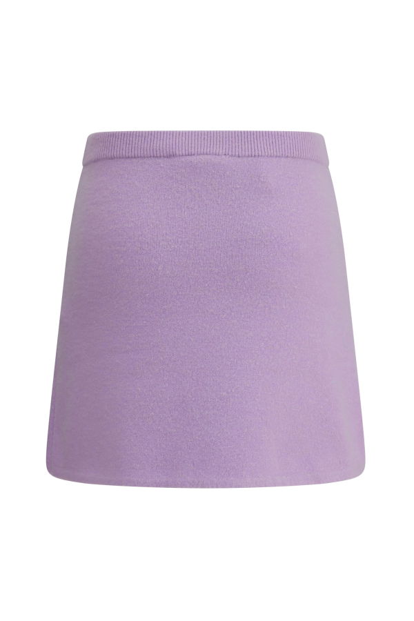 Self-Portrait Knit Miniskirt - Lilac
