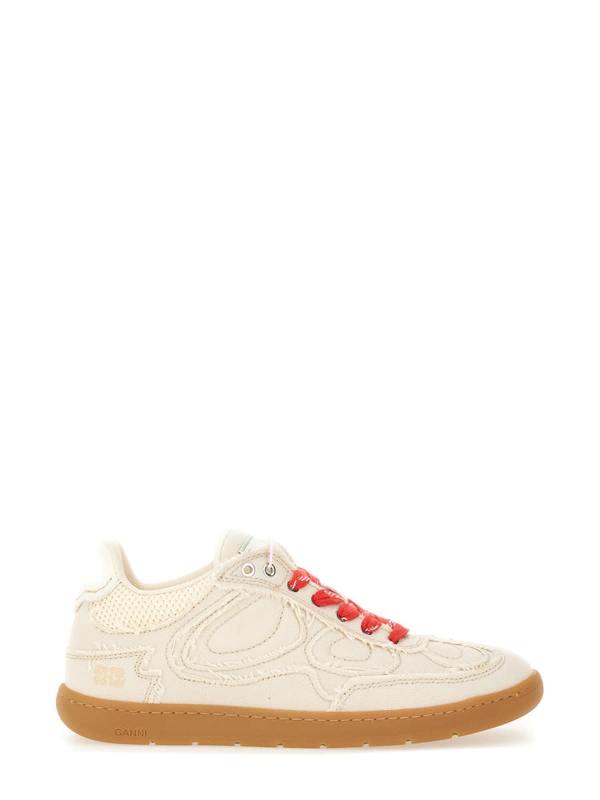 Ganni 08 Canvas Sneaker - White Ganni 08 Canvas Sneaker - White