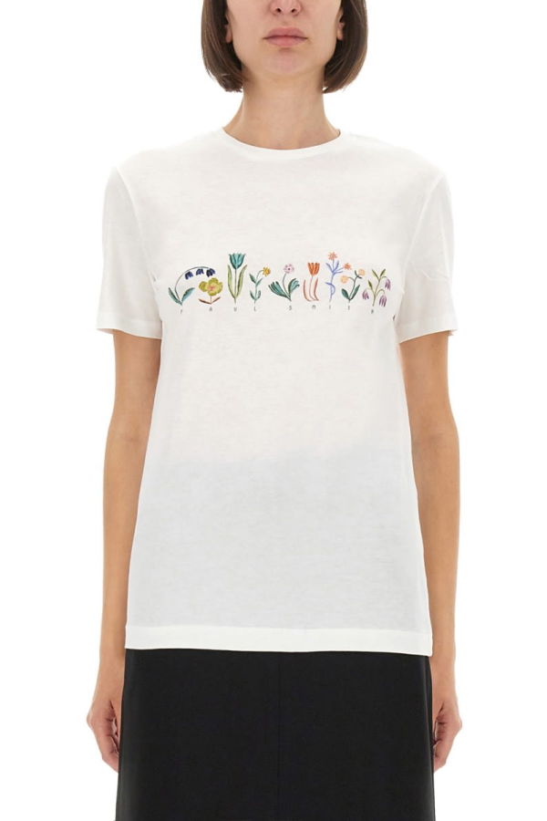PAUL SMITH PS by Paul Smith Bloom Tee - White