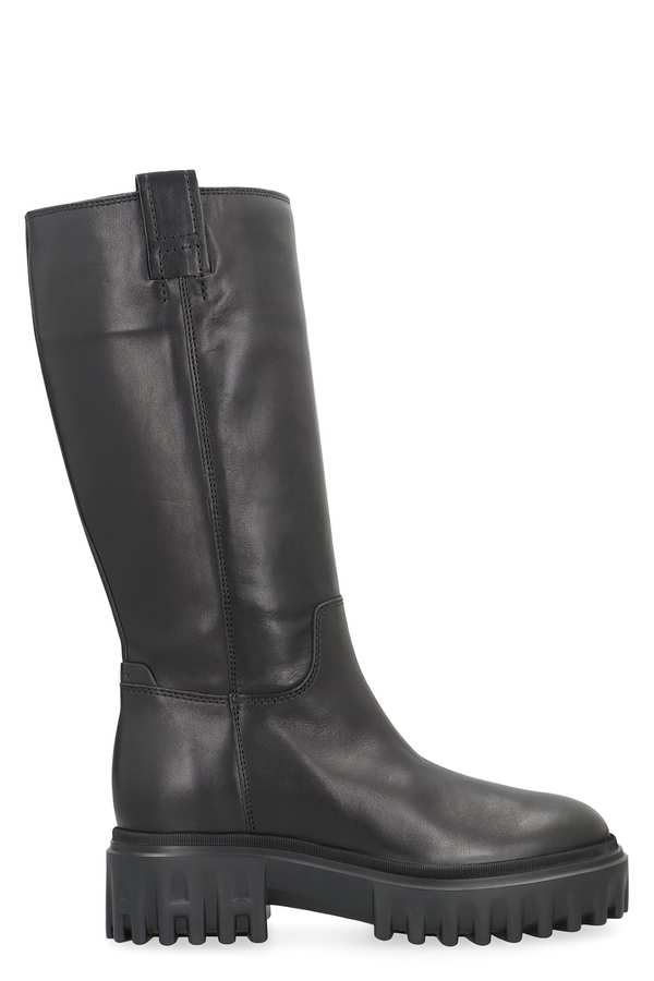 Hogan H700 Leather Boots - Black