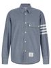 Thom Browne 4bar Flannel Shirt - Lightblue - Thumbnail 1