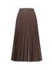 MM6 Maison Margiela Pleated Midi Skirt - Brown - Thumbnail 1