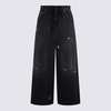 MM6 Maison Margiela Black Cotton Jeans - Jeans - Black - Thumbnail 1