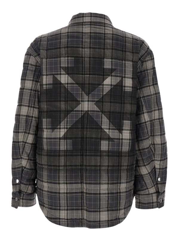 Off-White Embroidered Cotton Shirt - Darkgrey