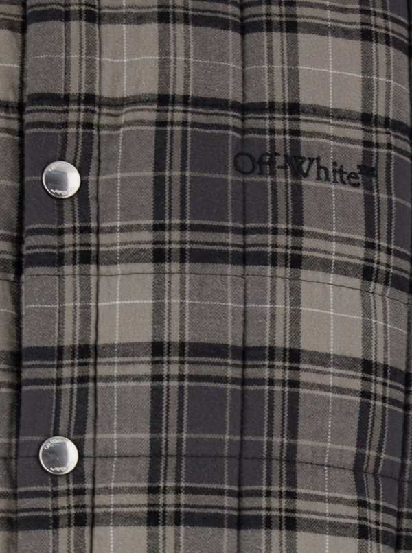 Off-White Embroidered Cotton Shirt - Darkgrey