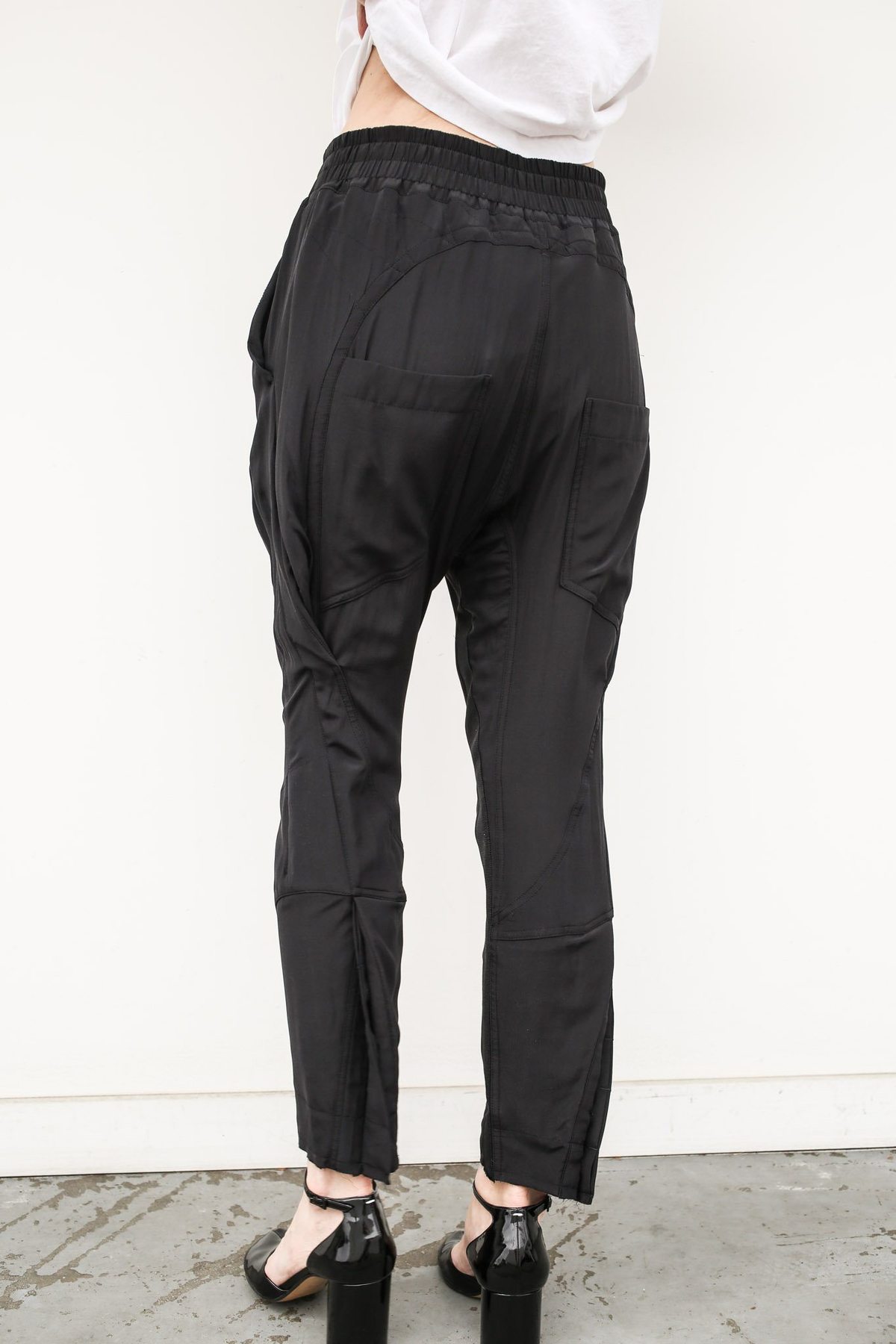 Haider Ackermann Silk Jogging Pants - Anatase Black | Garmentory