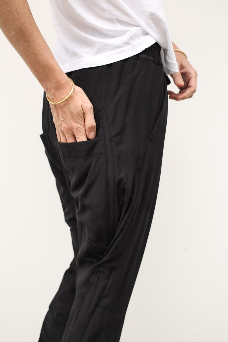 Haider Ackermann Silk Jogging Pants - Anatase Black | Garmentory