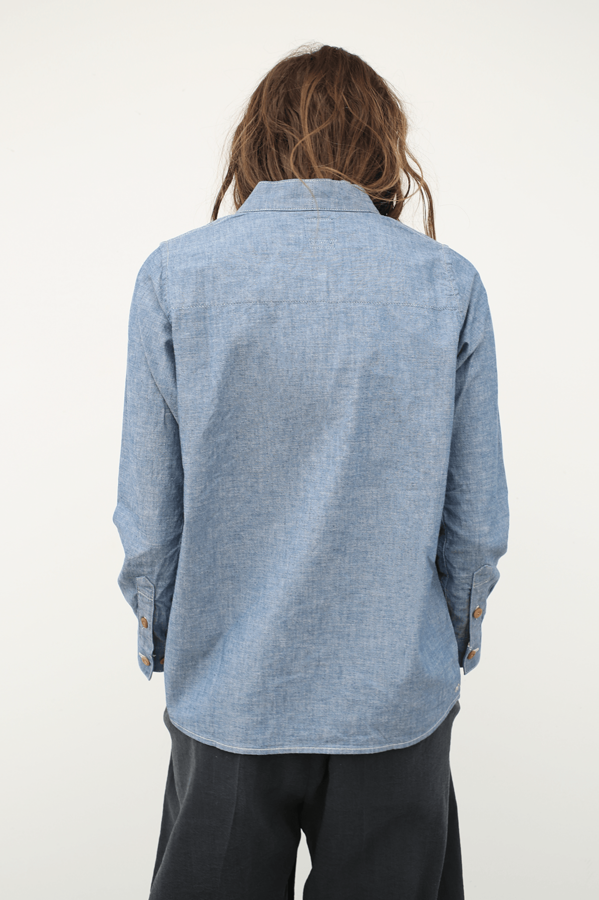 Visvim Lhamo Shirt Long Chambray - Blue | Garmentory