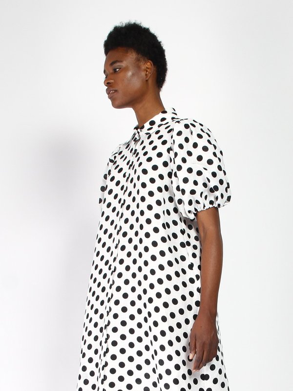 lisa marie fernandez shirt dress THE SHIRT DRESS in Cherry Striped LINEN Gauze Cherry Striped Gauze / 2025CORE101 CSG / 4