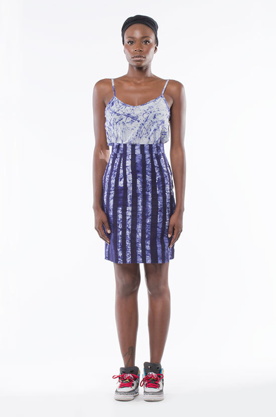 Osei-Duro Graphis Skirt in Navy Stripe Osei-Duro Graphis Skirt in Navy Stripe