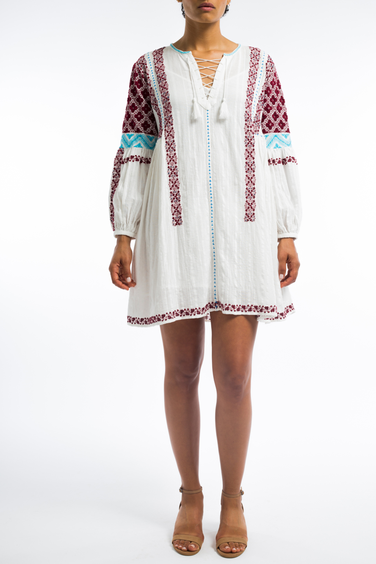 Ulla Johnson embroidered gauze dress - NATURAL | Garmentory