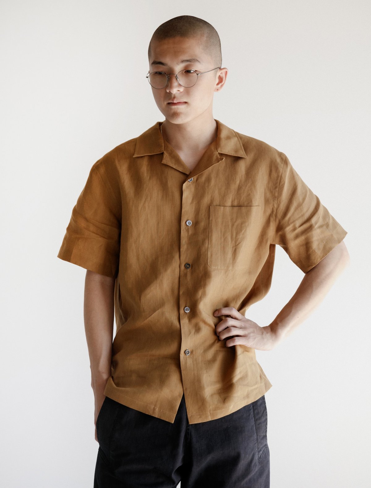 Margaret Howell 50s Linen Shirt - Tobacco | Garmentory