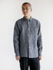 Margaret Howell Minimal Graph Check Linen Shirt - Navy/White - Thumbnail 1