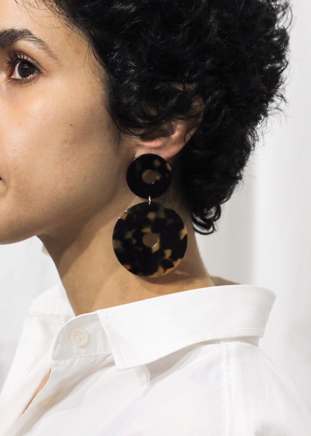 Tortoise Scabiosa Earrings - Image 3 of 5